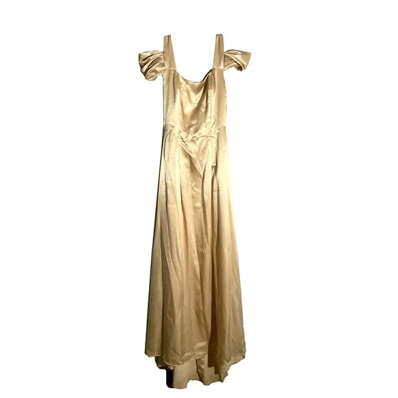 slim fit dress slacks Baltic Born Womens Artemis Velvet Maxi Dress | Dark Gold main image 1